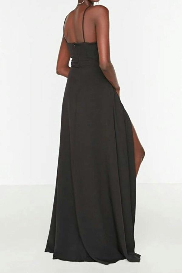 Bridal Strapless Sweetheart Neckline A-Line Maxi Dress