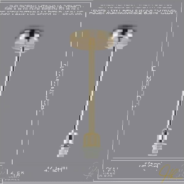 Classic Satin Gold Ceiling Light Fixture to Showcase Lamp Shades Image 6