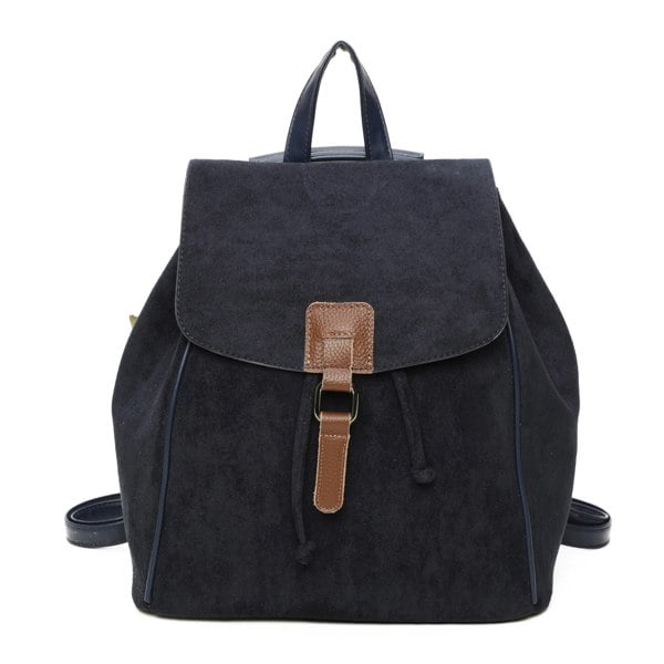 Kitise Trendy Faux Suede Drawsting Spacious Travel Backpack