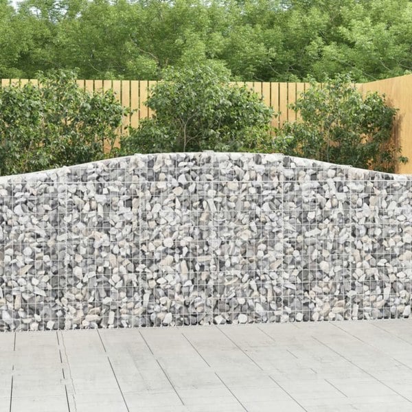 Berkfield Arched Gabion Baskets 3 pcs 400x30x100/120 cm Galvanised Iron