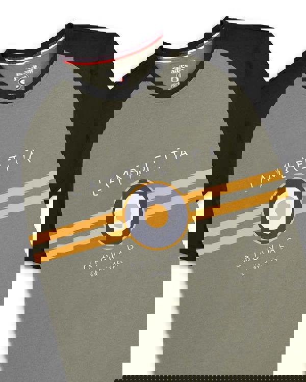 Lambretta Mens Classic Target Raglan Mod Ska Casual T-Shirts