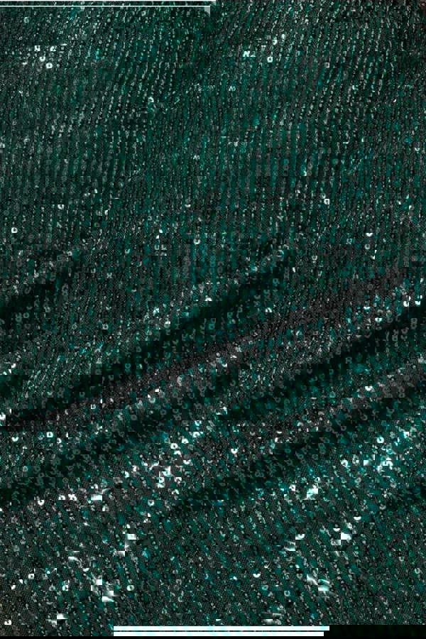 Bardot Sequin Pleated Maxi Dress - Emerald Green DR3643A