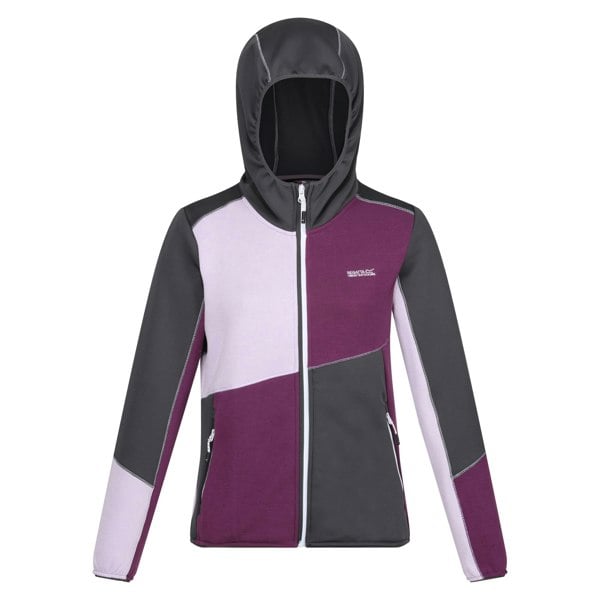 Regatta Women's Walbury VII Marl Full Zip Fleece Jacket - Seal Grey/Sunset Purple/Lilac Frost