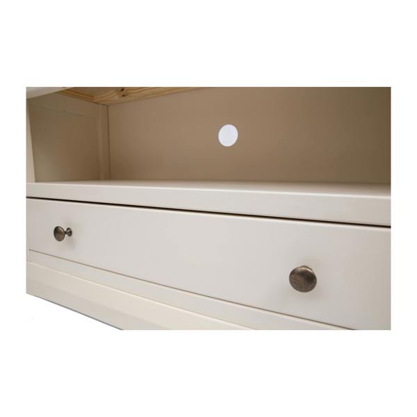 Cabinet Bits Castelli Off White 1 Drawer TV Cabinet Brass Knob