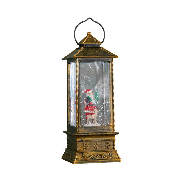 Samuel Alexander 29cm Battery Operated Light up Christmas Water Spinner with Rotating Santa & LEDs