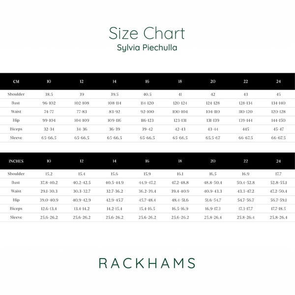 Sylvia Piechulla Size Chart