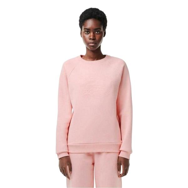 Lacoste Womens/Ladies Embroidered Logo Relaxed Fit Sweatshirt - Pink - 