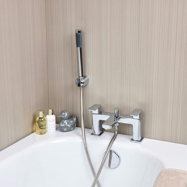 Flode Glan | Bath Shower Mixer | Including Handset and Holder | Chrome