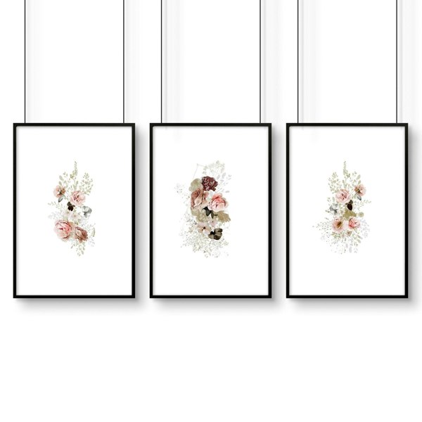 Art for the kitchen | set of 3 Shabby Chic wall art prints