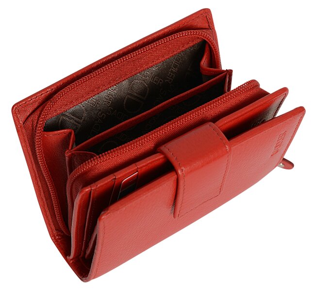 SADDLER EMILY Handmade Leather Mid-Size Wallet – RFID Protected | 10 Card Slots, Secure Tab Closure & Zipped Coin Pocket | Gift Boxed
