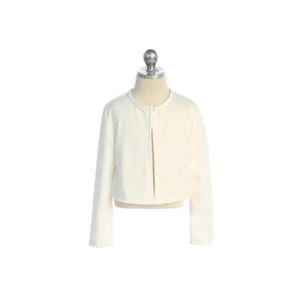 girls ivory coloured cardigan on tailors dummy