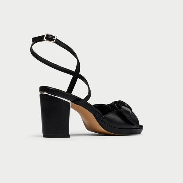 Calla Lydia Block Heels for Bunions & Wide Feet - Black Leather