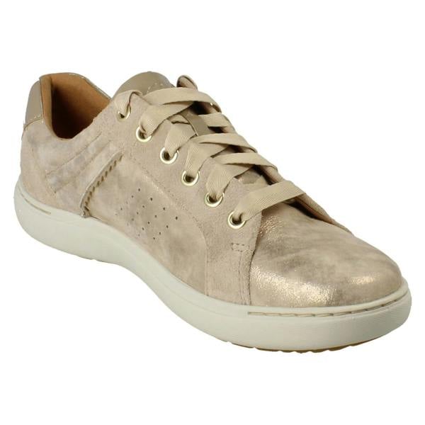 Clarks Ladies Clarks Leather Trainers Nalle Zen