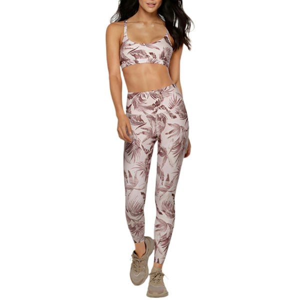 Lorna Jane Vintage Palm Ankle Biter Leggings in Vintage Palm Print