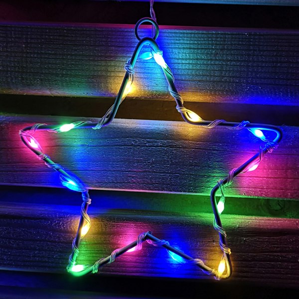 Samuel Alexander 1.2m Multi Colour LED Star Curtain Lights Christmas Decorations