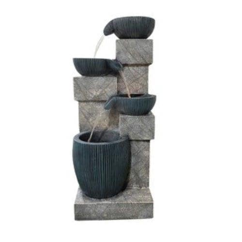 Tranquillity Water Features Lumina Cascade Contemporary Solar Water Feature