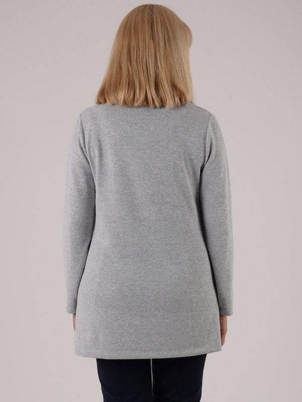 TIGI-Wear Blur Floral Mock Cowl Neck Top