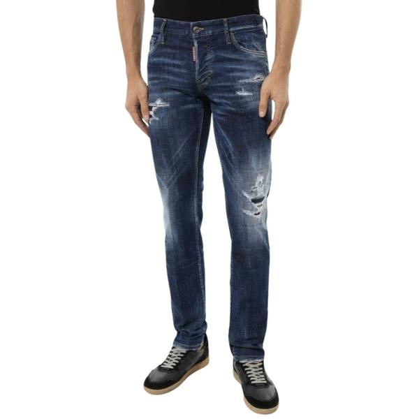 DSQUARED2 Slim Jean Faded Worn Wash Blue Jeans W36