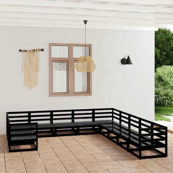 Berkfield 11 Piece Garden Lounge Set Solid Pinewood