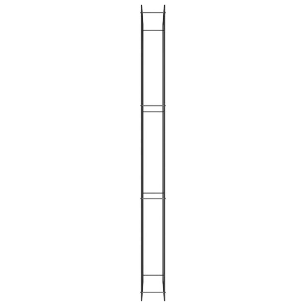 Berkfield Firewood Rack Matt Black 110x28x312 cm Steel