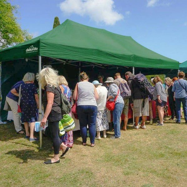 3x6m Pop-Up Gazebo - GREEN Heavy Duty Frame & Water Resistant - Garden Pavillion - LoopsDirect