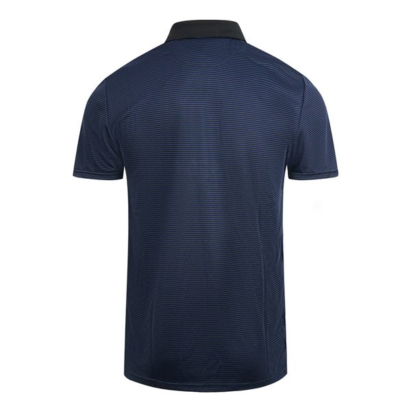 Lyle & Scott Navy Blue Golf Microstripe Polo Shirt