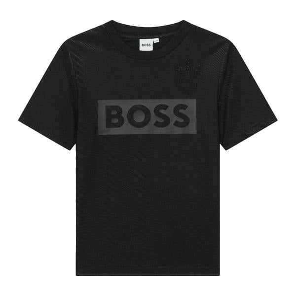 Boss Childrens/Kids Globe Crew Neck Regular T-Shirt - Black - 