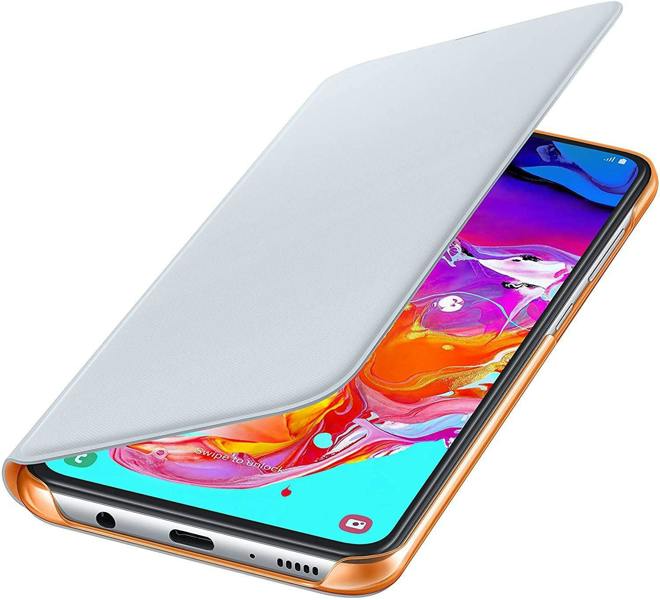 Samsung Genuine Samsung A70 White Wallet Case Flip Cover EF-WA705PWEG