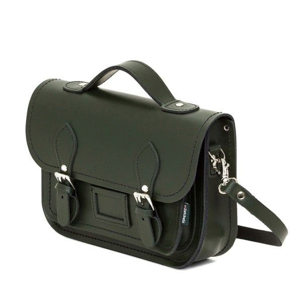 Ivy Green Leather Midi Satchel - Midi Satchel - Zatchels