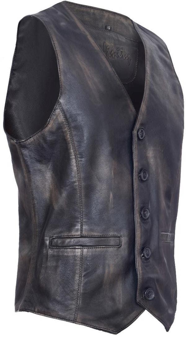 Infinity Leather Mens Leather Waistcoat Formal Traditional Gilet Vest