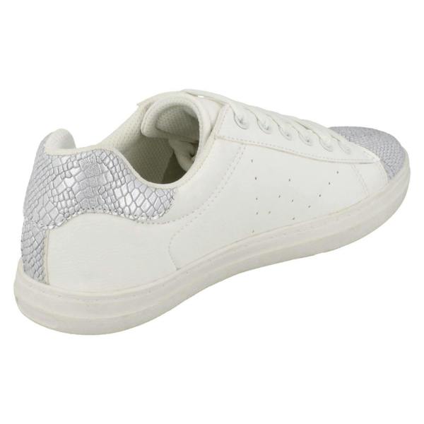 Spot On Ladies Spot On Synthetic Snake Design Casual Trainers