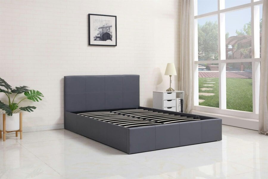 Kosy Koala Ottoman Storage Bed grey 3ft single leather bedroom furniture