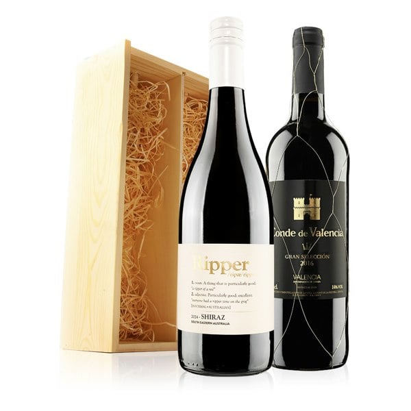 Virgin Wines - Premium Red Duo in Red Wooden Box