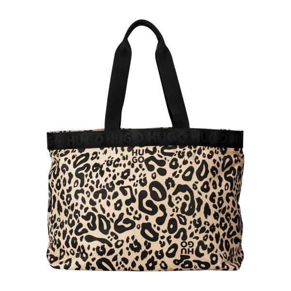 Hugo Womens/Ladies Becky Leopard Print Tote Bag - Brown/Black - 