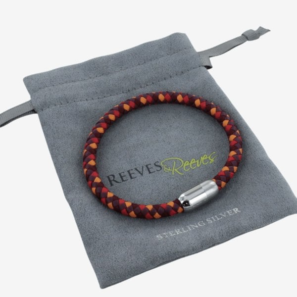 Casino Leather and Stainless Steel Bracelet - Reeves & Reeves