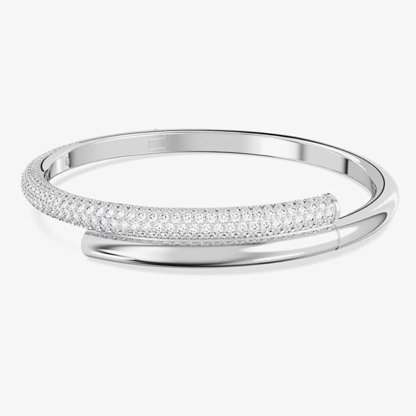 Swarovski Dextera Magnetic Closure Hinged Rhodium Plated Bangle 5670252