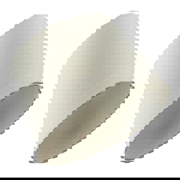 Contemporary Light Cream Linen Fabric Drum Lampshade with Cotton Inner Image 5