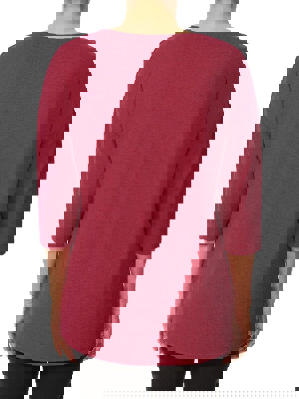 PennyPlain Cross Over Hem Tunic - Fuchsia