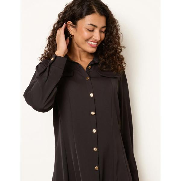 Blue Vanilla Crepe Fit & Flare Mini Dress
