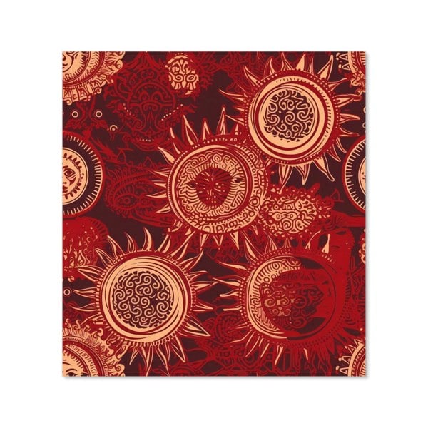 Warren Reed - Designer Abstract Red Moon and Sun Kitchen Splashback