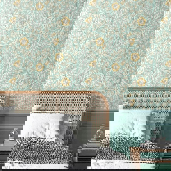 Hoopla Walls Rosehip Trail - Seafoam 10m Wallpaper