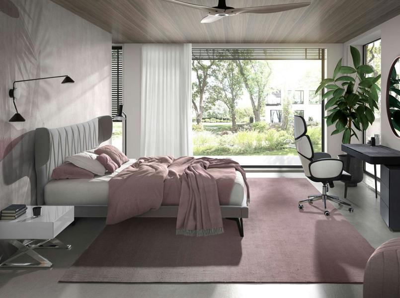 Angel Cerdá Light Grey Fabric Bed 7160