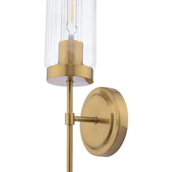 Pagazzi Lighting Stella Polished Bronze & Glass Wall Light
