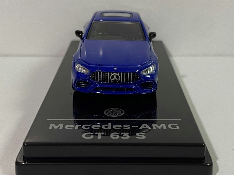 mercedes benz amg gt63 s rhd 2019 metallic blue 1:64 scale paragon 65281r