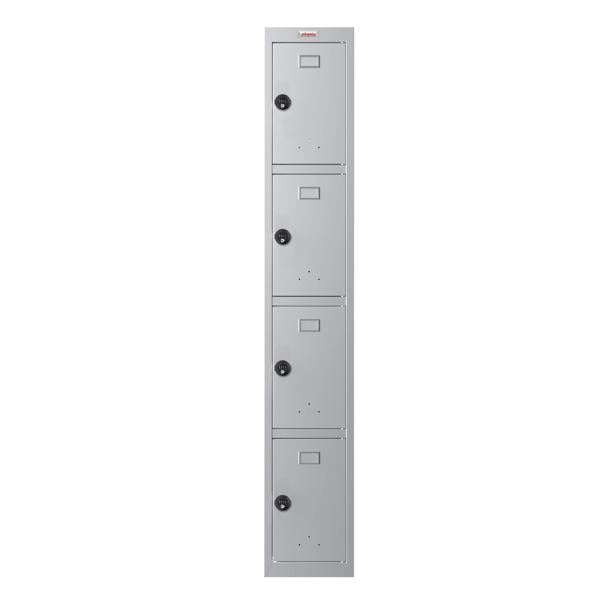 Phoenix Safe Phoenix PL Series PL1430GGC 1 Column 4 Door Personal locker in Grey with Combination Locks