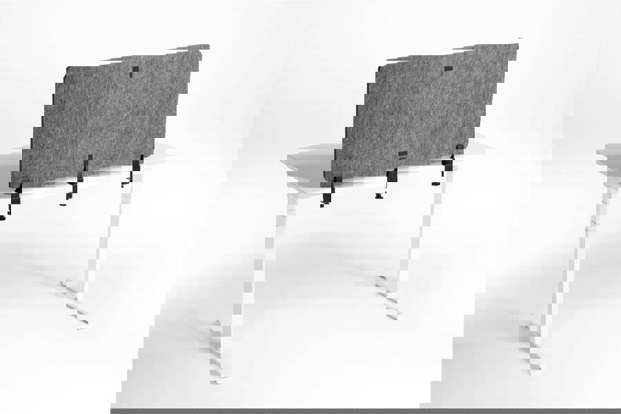 Durable Felt Desk Divider Panel | Visual Acoustic Privacy Partition 120cm | Grey