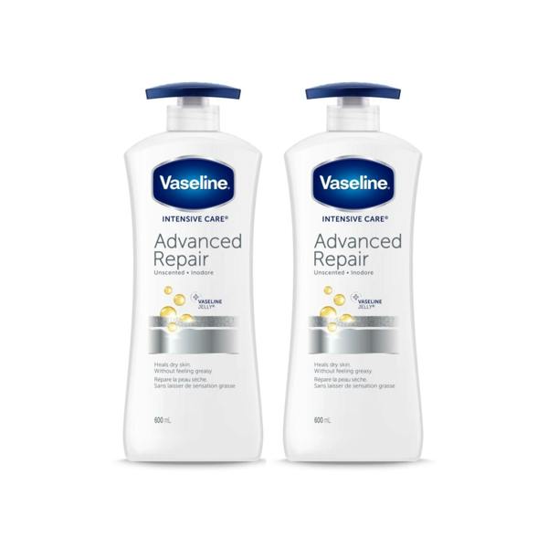 Vaseline 600ml Advanced Repair Body Lotion x2