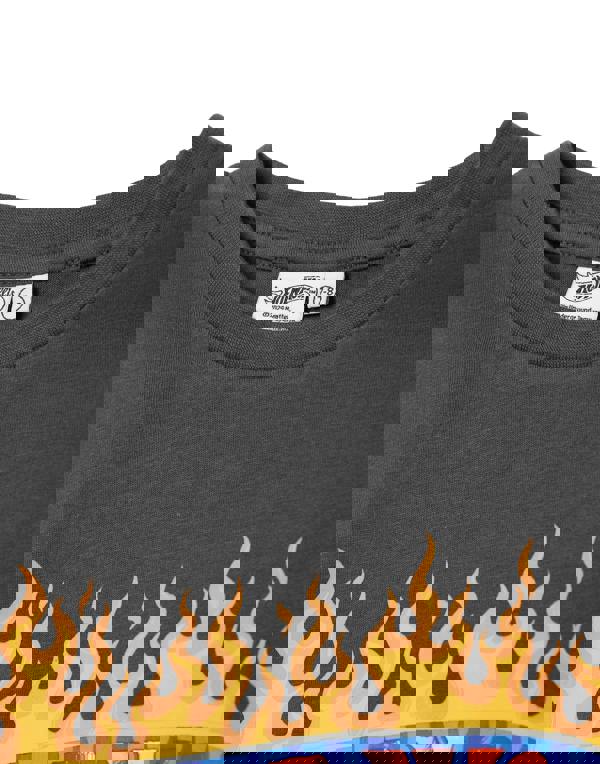 Hot Wheels Boys Grey Flame Logo Long Sleeved T-Shirt