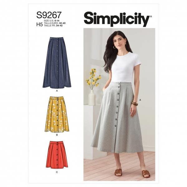 Simplicity Sewing Pattern 9267, Skirts for Women, H5 (6-8-10-12-14) - Intermediate