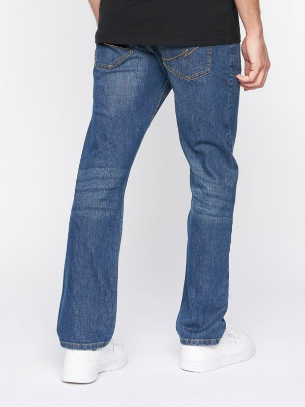 Crosshatch Bandol Straight Leg Jeans Stone Wash